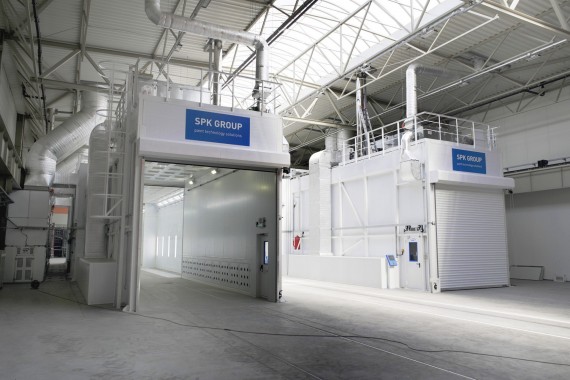 Линия подготовки и окраски кузовов и рам самосвалов, г. Калининград