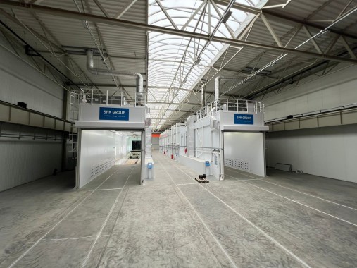 Линия подготовки и окраски кузовов и рам самосвалов, г. Калининград