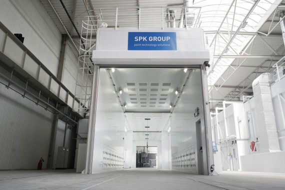 Линия подготовки и окраски кузовов и рам самосвалов, г. Калининград