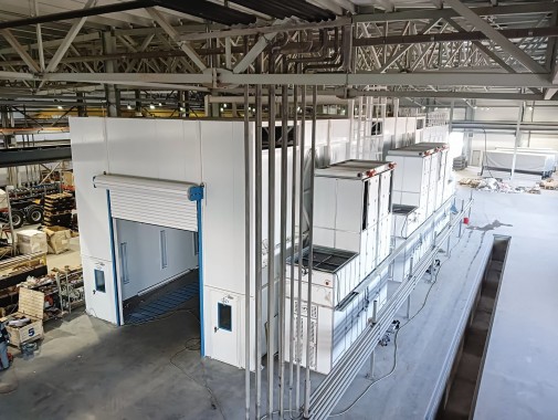 Комплекс камер окрашивания и сушки для автофургонов, полуприцепов, коммунальной и спецтехники в г. Рязань