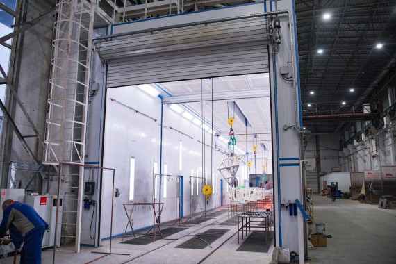 Окрасочно-сушильная камера для спецтехники с тельфером SPK-30.6.6, г. Курган