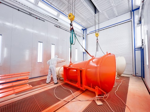 Окрасочно-сушильная камера для спецтехники с тельфером SPK-30.6.6, г. Курган