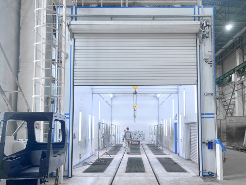 Окрасочно-сушильная камера для спецтехники с тельфером SPK-30.6.6, г. Курган