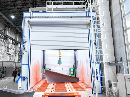 Окрасочно-сушильная камера для спецтехники с тельфером SPK-30.6.6, г. Курган