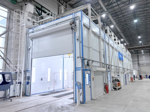 Окрасочно-сушильная камера для спецтехники с тельфером SPK-30.6.6, г. Курган