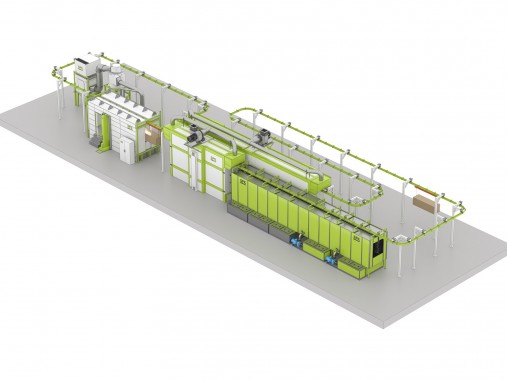 Комплекс оборудования для химической подготовки и порошковой окраски изделий с автоматическим конвейером SPK
