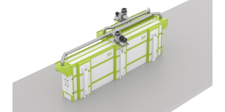 Комплекс оборудования для химической подготовки и порошковой окраски изделий с автоматическим конвейером SPK
