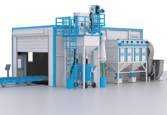 Дробеструйная камера для металлоконструкций SPK-SВB-11.5.5