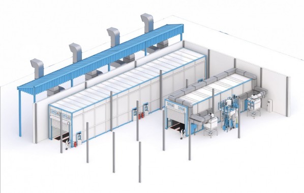 Комплекс подготовки и окраски для спецтехники SPK