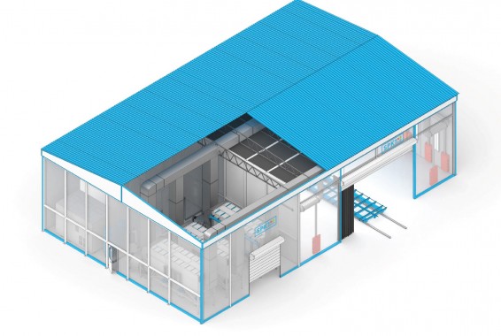 Проходная уличная дробеструйная камера SPK-15.15.6
