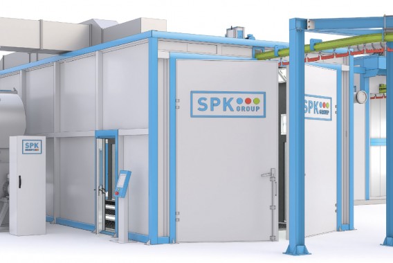 Комплекс оборудования для порошковой окраски с ручным подвесным конвейером SPK