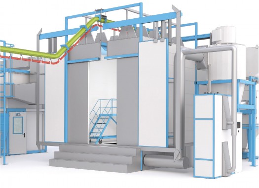 Комплекс оборудования для порошковой окраски с ручным подвесным конвейером SPK
