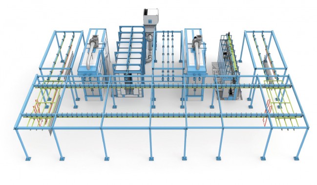 Комплекс оборудования для порошковой окраски с конвейерной системой SPK