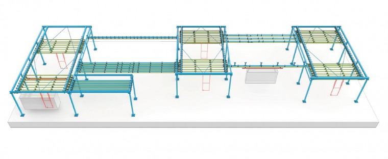 Комплекс оборудования для порошковой окраски металлоконструкций с конвейерной системой SPK
