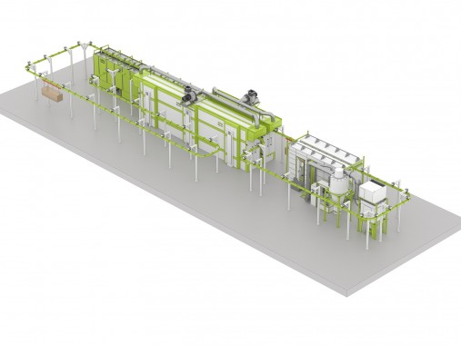 Комплекс оборудования для химической подготовки и порошковой окраски изделий с автоматическим конвейером SPK