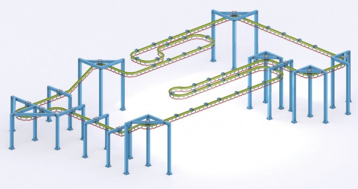 Комплекс оборудования SPK для химической подготовки и порошковой окраски изделий с автоматическим конвейером