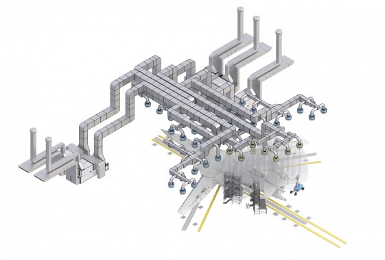 Комплекс SPK-SCB-65.60.28 подготовки и окраски самолетов спецназначения