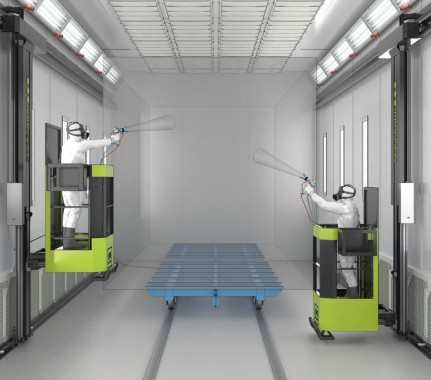 Двухсекционная окрасочно-сушильная камера для нефтегазовой отрасли SPK-SCB-15.12.6.