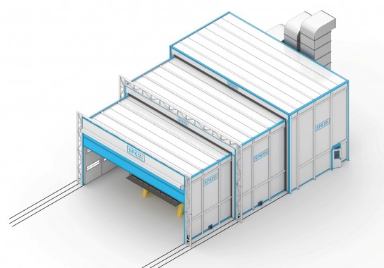 Окрасочно-сушильная камера телескопического типа SPK-SCB(Fx)-19.12.8