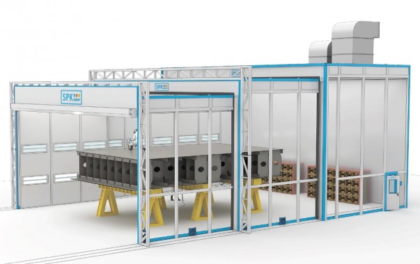 Окрасочно-сушильная камера телескопического типа SPK-SCB(Fx)-19.12.8