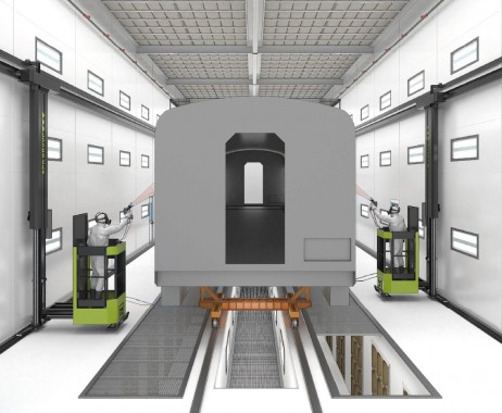 Окрасочно-сушильная камера SPK-SCB-31.8.8 для окраски вагонов высокоскоростных поездов