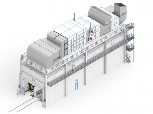 Окрасочно-сушильная камера SPK-SCB-31.8.8 для окраски вагонов высокоскоростных поездов