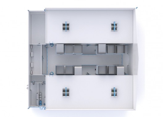 Уличная двухсекционная окрасочно-сушильная камера для жд вагонов SPK-SCB-26.24.10.