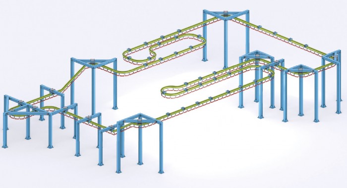 Комплекс оборудования для химической подготовки и порошковой окраски изделий с автоматическим конвейером SPK