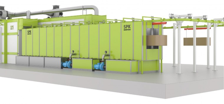 Порошковая окрасочная линия SPK с автоматическим конвейером