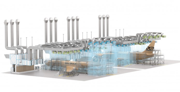 Окрасочный ангар для подготовки и покраски самолетов SPK