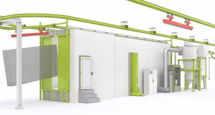 Конвейерная линия окраски с автоматическим конвейером SPK для стальных изделий