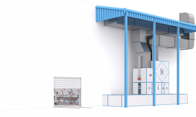 Зона открытой окраски для металлоконструкций