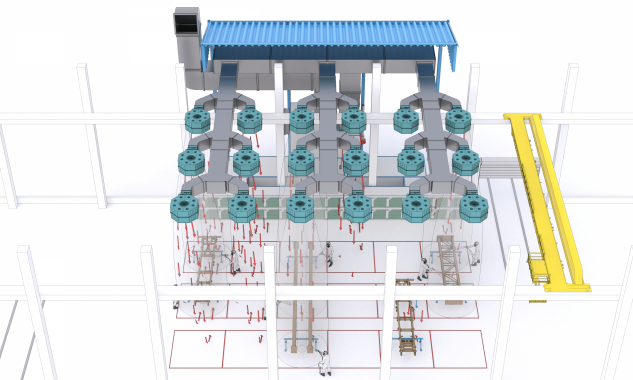 Зона открытой окраски для металлоконструкций