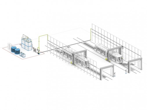 Технологическое оборудование SPK для проверки герметичности трамвайных вагонов