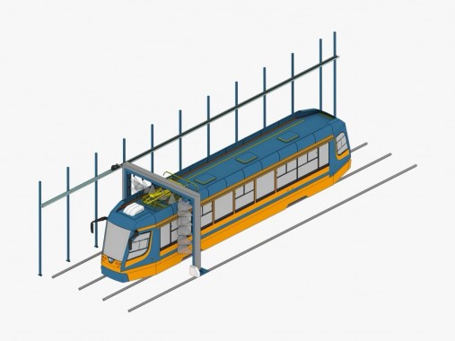 Технологическое оборудование SPK для проверки герметичности трамвайных вагонов