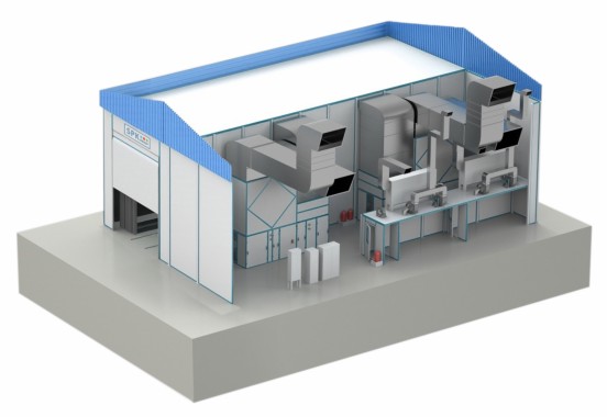 Уличная камера окраски металлоконструкций SPK-8.5.4