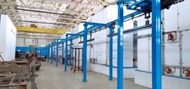 Окрасочно-сушильный комплекс с конвейером SPK GROUP, г. Брянск