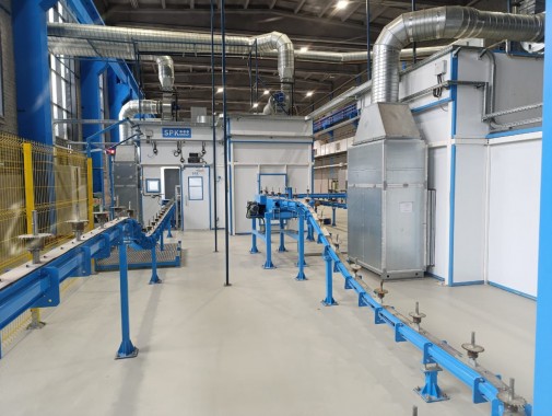 роектирование, производство, монтаж, пуско-наладка двух роботизированных окрасочно-сушильных линий SPK, г. Тула