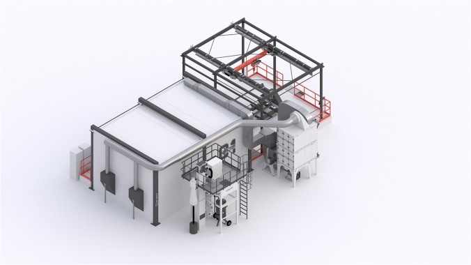 Роботизированный комплекс абразивоструйной очистки SPK-RCSB Роботизированный комплекс абразивоструйной очистки SPK-RCSB