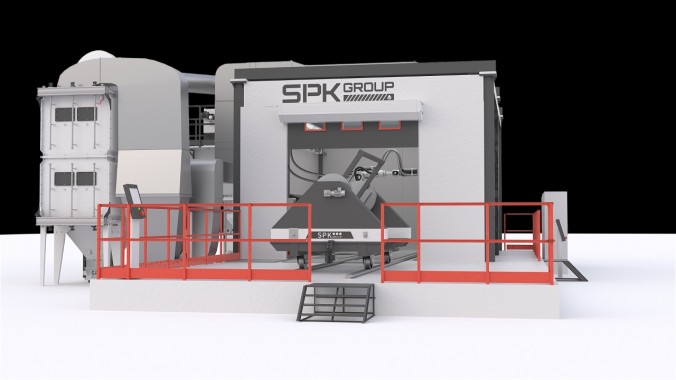 Роботизированный комплекс абразивоструйной очистки SPK-RCSB Роботизированный комплекс абразивоструйной очистки SPK-RCSB