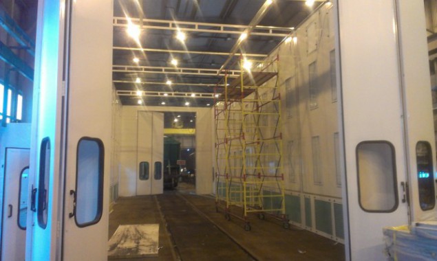 Окрасочно-сушильная камера для поездов депо Балахонцы "УралКалий" г. Березники