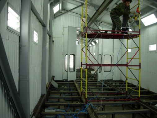 Уличная окрасочная камера для металлоконструкций SPK