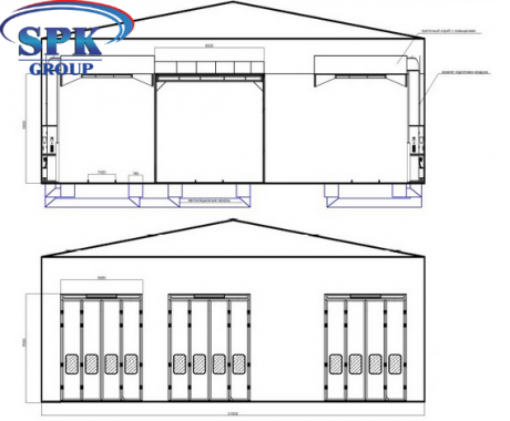 Окрасочно-сушильный комплекс для 6 вагонов SPK-66.21.6 РОССИЯ