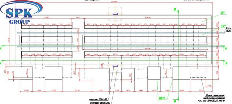 Окрасочно-сушильная камера для Ж/Д вагонов с возможностью разделения на 7 и 15 м SPK-22x6x6.5 Россия