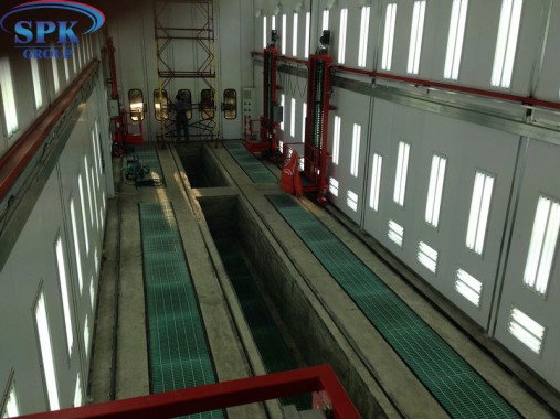 Окрасочно-сушильная камера для Ж/Д вагонов с возможностью разделения на 7 и 15 м SPK-22x6x6.5 Россия