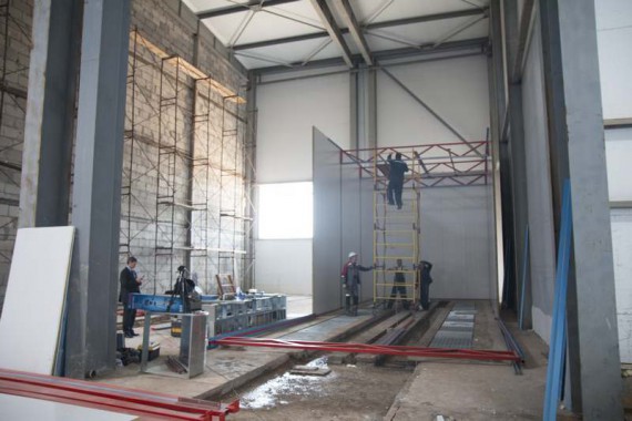 Строительство моечной камеры на Заводе по производству дизельных двигателей GEVO.