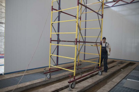 Строительство моечной камеры на Заводе по производству дизельных двигателей GEVO.