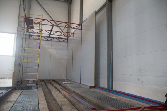 Строительство моечной камеры на Заводе по производству дизельных двигателей GEVO.