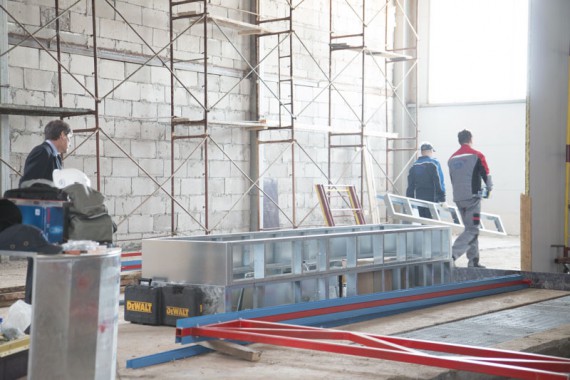 Строительство моечной камеры на Заводе по производству дизельных двигателей GEVO.