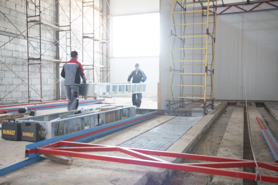 Строительство моечной камеры на Заводе по производству дизельных двигателей GEVO.